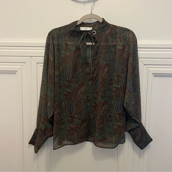 MANGO Paisley Sheer Blouse - Picture 5 of 10
